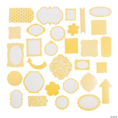Yellow Monochromatic Die Cut Shapes