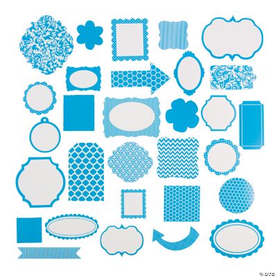 Turquoise Monochromatic Die Cut Shapes