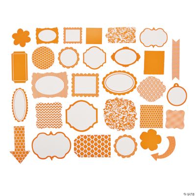 Orange Monochromatic Die Cut Shapes