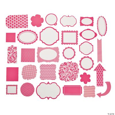 Hot Pink Monochromatic Die Cut Shapes