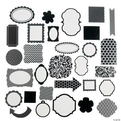 Black Monochromatic Die Cut Shapes