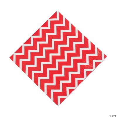 Chevron Red Luncheon Napkins