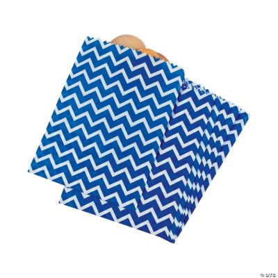 Blue Chevron Treat Bags