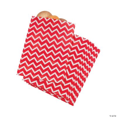 Red Chevron Treat Bags