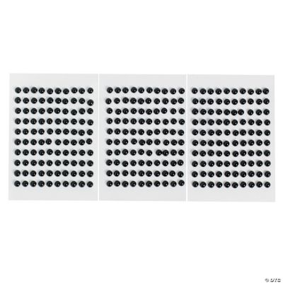 Monochromatic Black Self-Adhesive Pearls