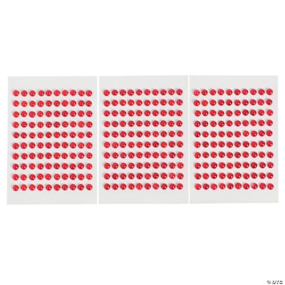 Monochromatic Red Self-Adhesive Pearls