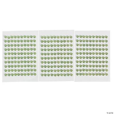 Monochromatic Green Self-Adhesive Pearls