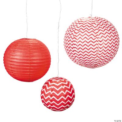 Red Chevron Lanterns