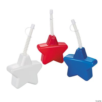 Red, White & Blue Star Molded Cups