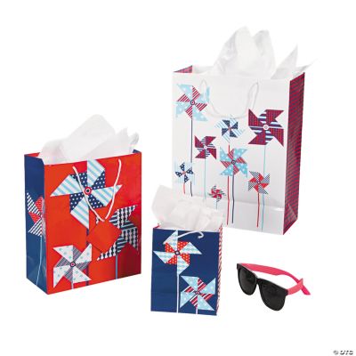 Patriotic Pinwheel Gift Bag Assortment