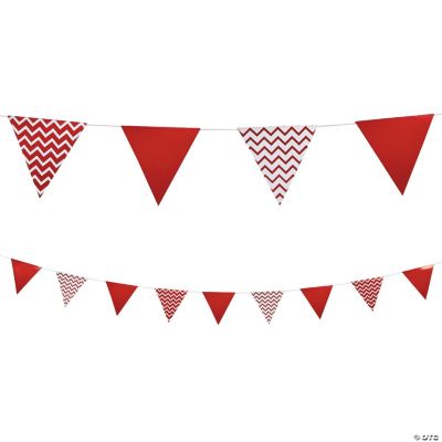 Red Chevron Pennant Banner