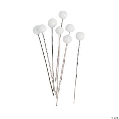 White Lampwork Headpins