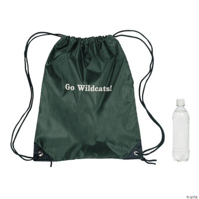 Forest Green Personalized Small Drawstring Backpacks