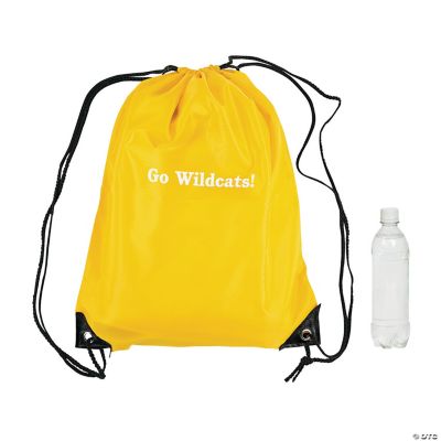 Yellow Personalized Small Drawstring Backpacks