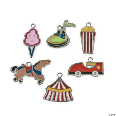 Roller Coaster Enamel Charms