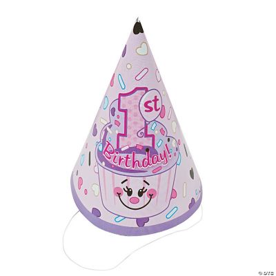 1st Birthday Cupcake Cone Hats