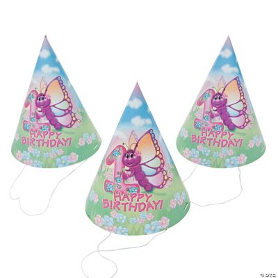 1st Birthday Butterfly Cone Hats