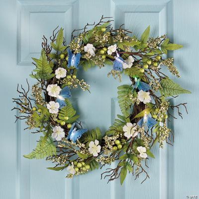 Fiber Optic Butterfly Wreath