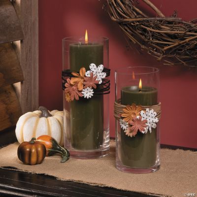Suede-Wrapped Candles