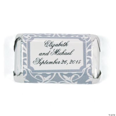 Personalized Grey & White Mini Hershey’s® Bars