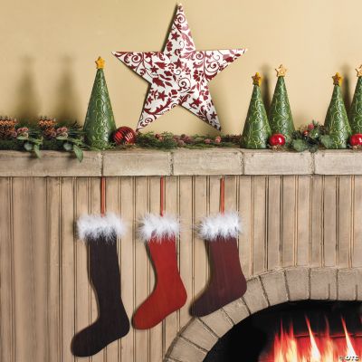 Red & White Damask Star & Tree