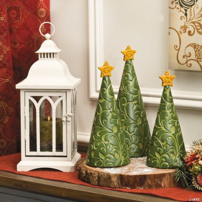 White Lantern & Holiday Trees