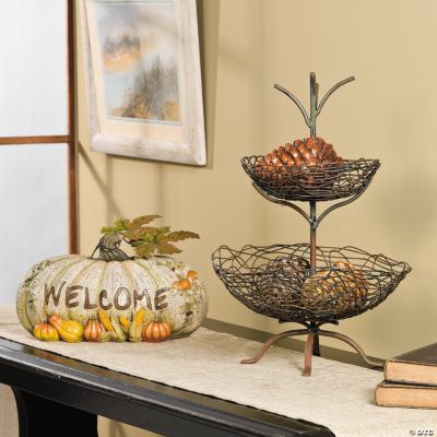 Welcome Pumpkin & Twig Basket