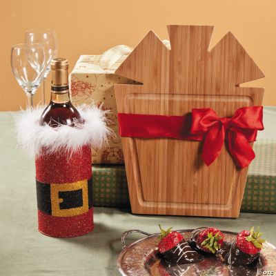 Holiday Cutting Board & Wine Bucket Gift