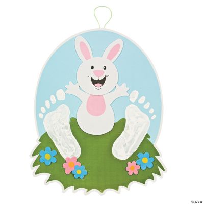 Footprint Easter Bunny Sign Keepsake Craft Kit