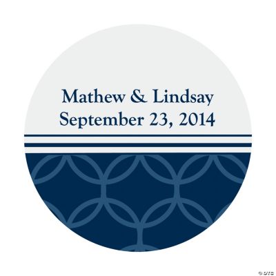 Personalized Nautical Wedding Favor Stickers