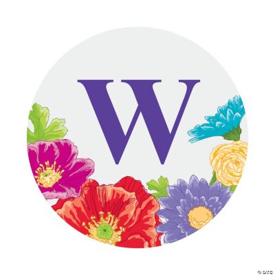 Personalized Bright Floral Wedding Favor Stickers