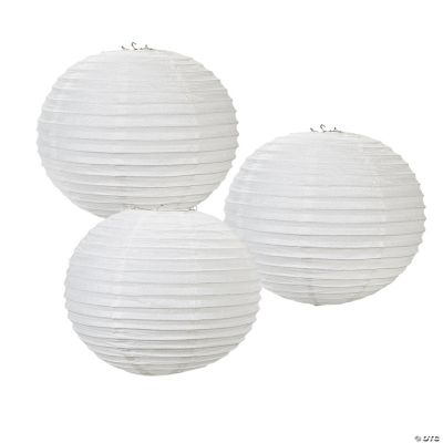 White Glitter Lanterns