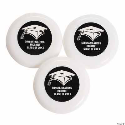 White Personalized Graduation Mini Disks