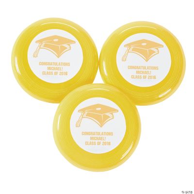 Yellow Personalized Graduation Mini Disks