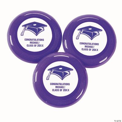 Purple Personalized Graduation Mini Disks