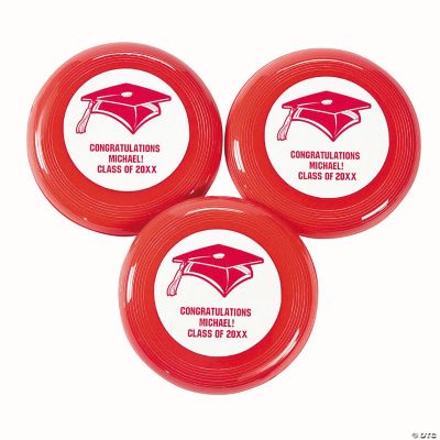 Red Personalized Graduation Mini Disks