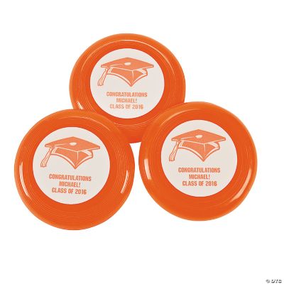 Personalized Orange Grad Mini Disk