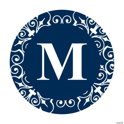 Personalized Navy Blue Monogram Favor Stickers