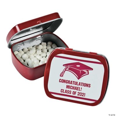 Personalized Red Graduation Mint Tins