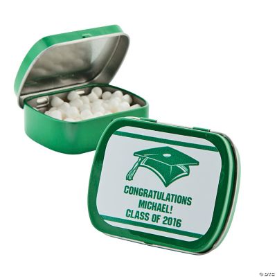 Personalized Green Graduation Mint Tins