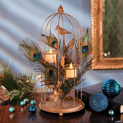 DIY Peacock Birdcage Décor