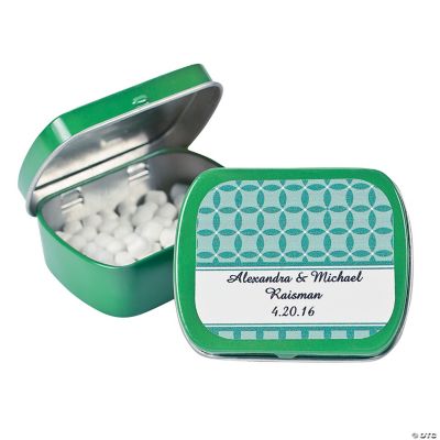 Personalized Patterned Wedding Tins With Mints