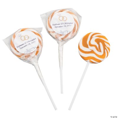 Personalized Gold Wedding Ring Swirl Pops