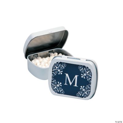 Personalized Navy Blue Monogram Mint Tins
