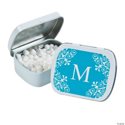Personalized Monogram Turquoise Mint Tins