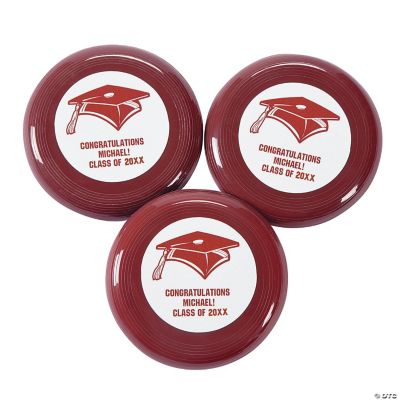 Burgundy Personalized Graduation Mini Disks