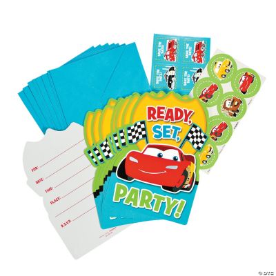Disney’s Cars 1st Birthday Champ Invitations With Seals