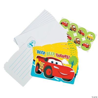 Disney’s Cars 1st Birthday Champ Thank You Cards With Seals