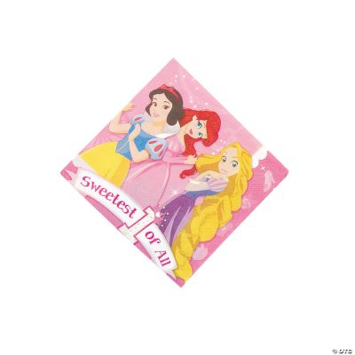 Disney Princess 1st Birthday Beverage Napkins