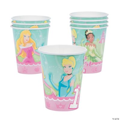Disney Princess 1st Birthday Cups